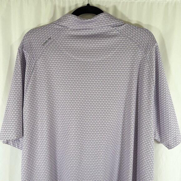 Callaway Golf Polo Men's XL Purple Print Short Sleeve Opti Dri Collared - Picture 9 of 11